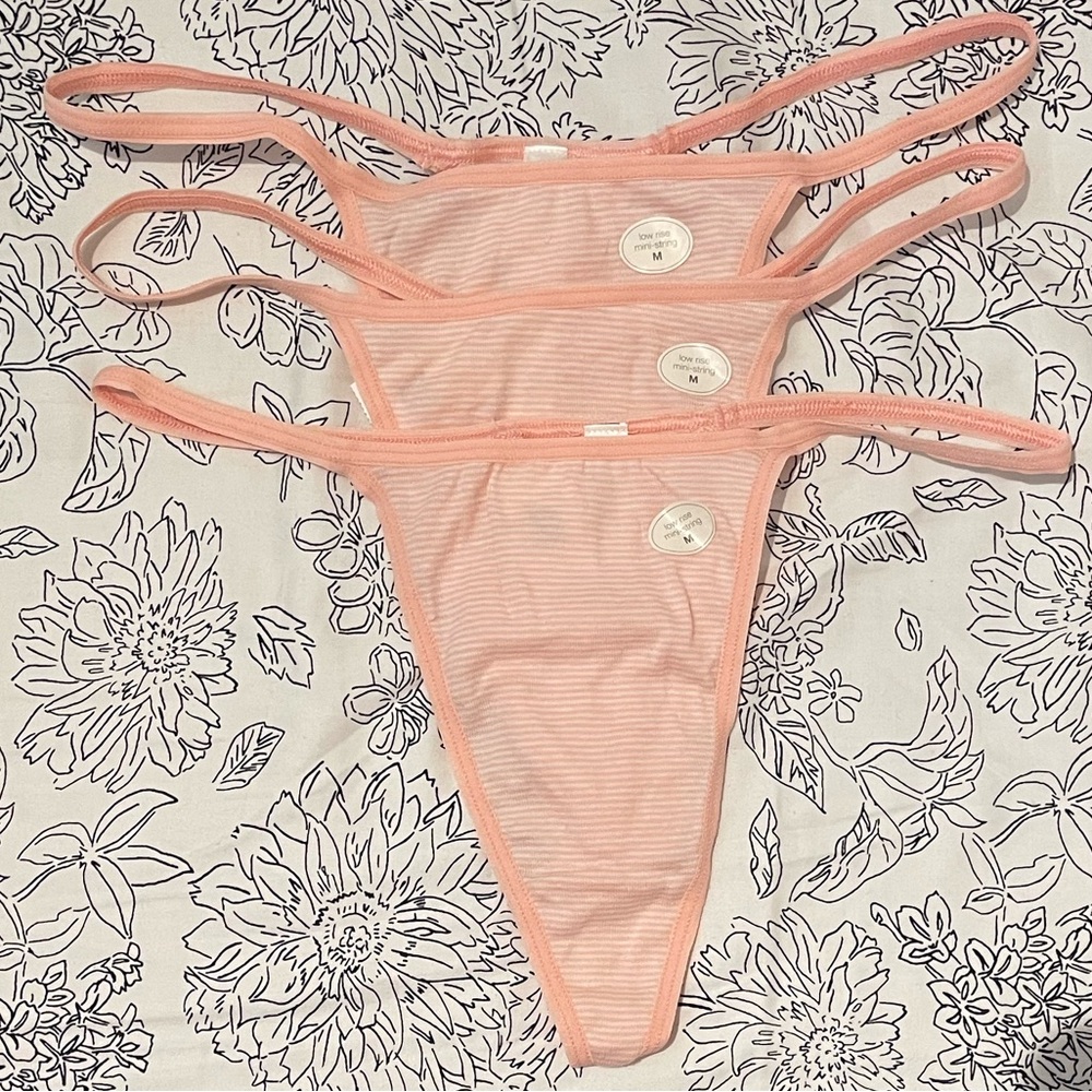 NWT Lot of 3 Vintage GapBody Pink Low Rise Mini String Thong Underwear